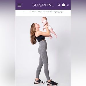 Seraphine Post Maternity Shaping Leggings Charcoal Size Large
